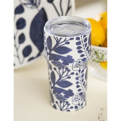 Blue & White Pattern Travel Cup from Twigs Flowers and Gifs in Yerington, NV