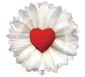 Daisy Heart Mylar Balloon from Twigs Flowers and Gifs in Yerington, NV