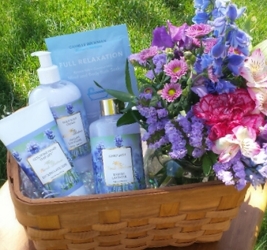 Lavender Bath Basket from Twigs Flowers and Gifs in Yerington, NV