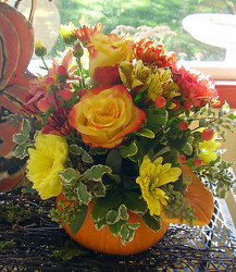 YIS Student Leadership Pumpkin Centerpiece from Twigs Flowers and Gifs in Yerington, NV