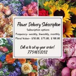 Flower Subscription-Call to order from Twigs Flowers and Gifs in Yerington, NV
