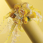Yellow rose and pearl corsage