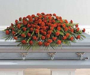Red Carnation Casket Sprey from Twigs Flowers and Gifs in Yerington, NV