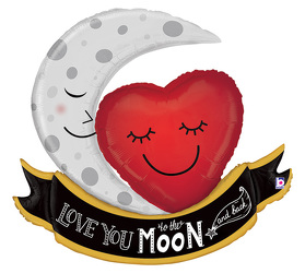 Love you to the Moon! Mylar balloon from Twigs Flowers and Gifs in Yerington, NV