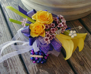 Yellow Calla Corsage from Twigs Flowers and Gifs in Yerington, NV